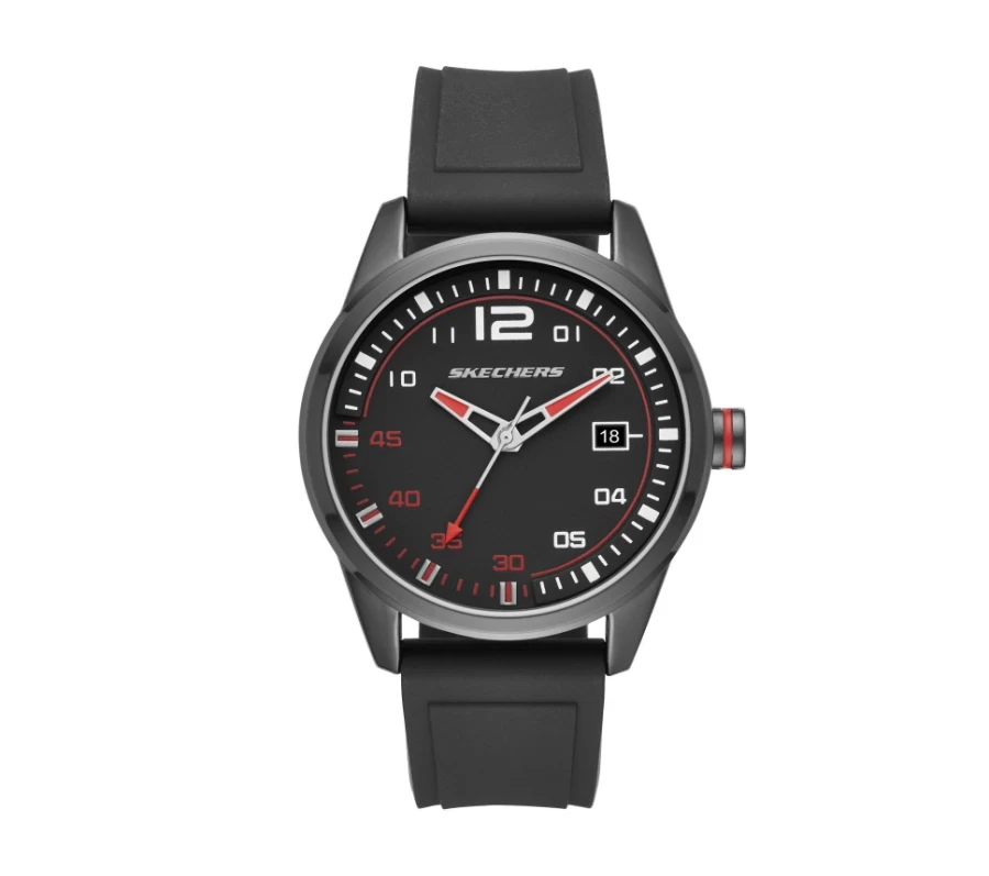SKECHERS Men's Slauson Black Analog Watch - Stylish & Durable Timepiece