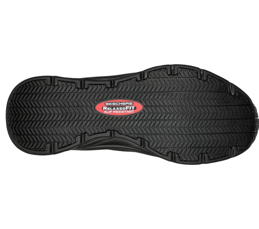 SKECHERS Men's D'Lux Walker Sr - Oswah Relaxed Fit Walking Shoes in Black