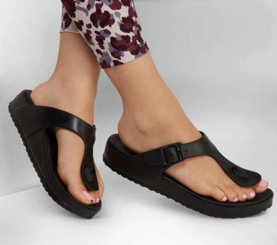 SKECHERS Women's Foamies Cali Breeze 2.0 Sandals - Black, Newport Coast Style