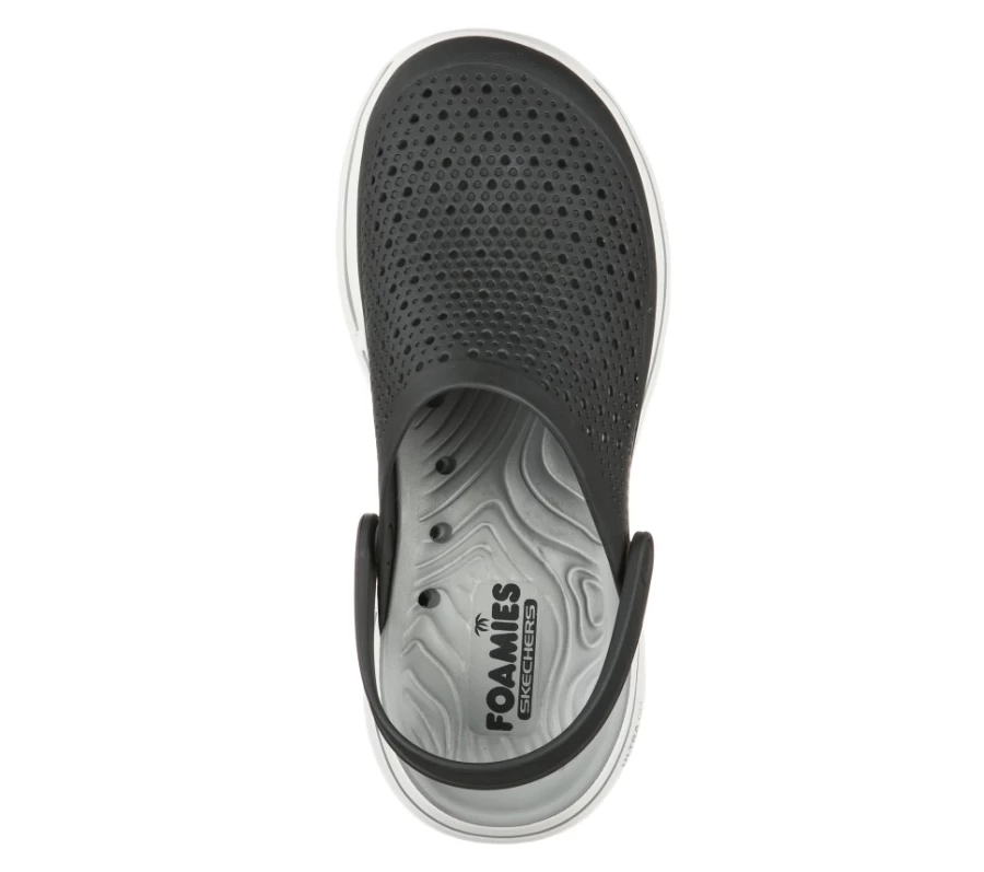 SKECHERS Men's Gowalk 5 Foamies Astonished Walking Shoes - Black / Gray