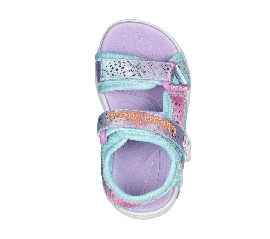 SKECHERS Kids Unicorn Dreams - Majestic Bliss Sneakers in Purple & Multi Colors