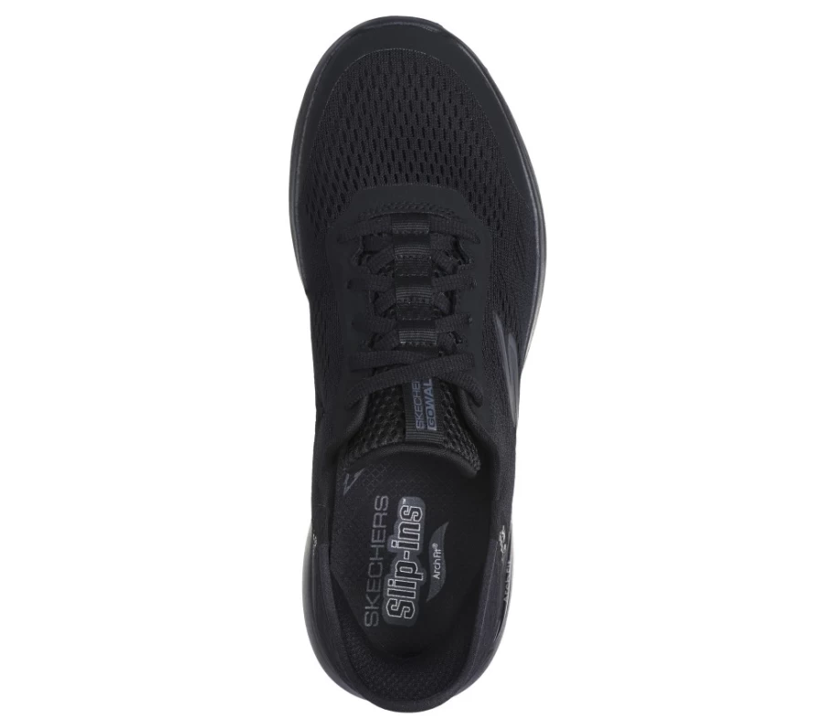 SKECHERS Men's Go Walk Arch Fit Slip-On Walking Shoes - Black, Comfort & Simplicity