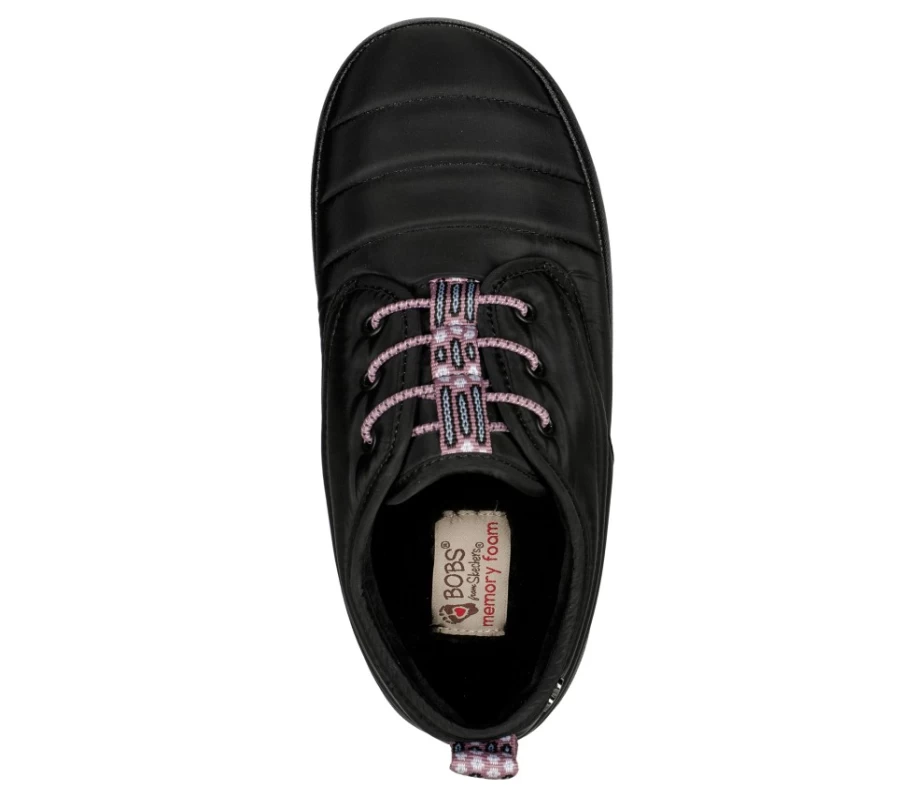 SKECHERS Women's Black Bobs Drift - Ecstatic Puffs Slip-On Sneakers