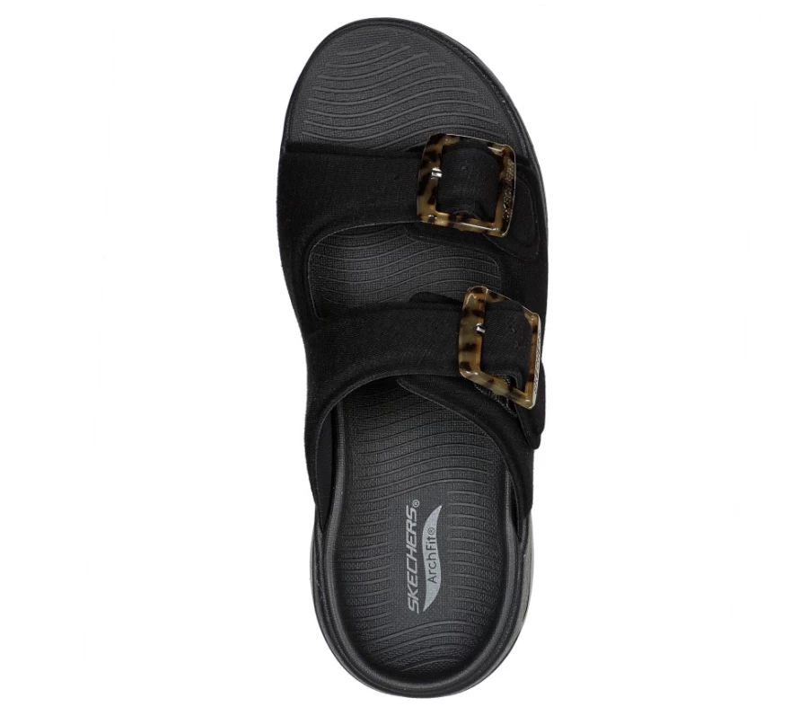 SKECHERS Women's Go Walk Arch Fit - Villa Tropic Slip-On Sneakers in Black