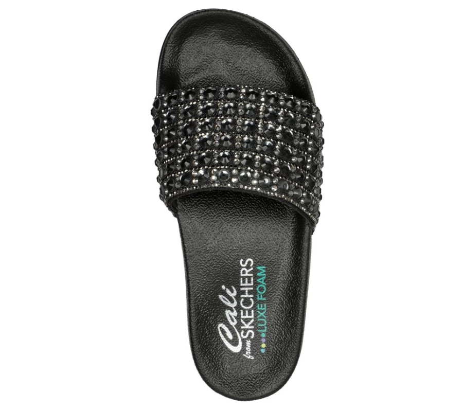 SKECHERS Women's Black Pop Ups - Everyday Glam Sneakers