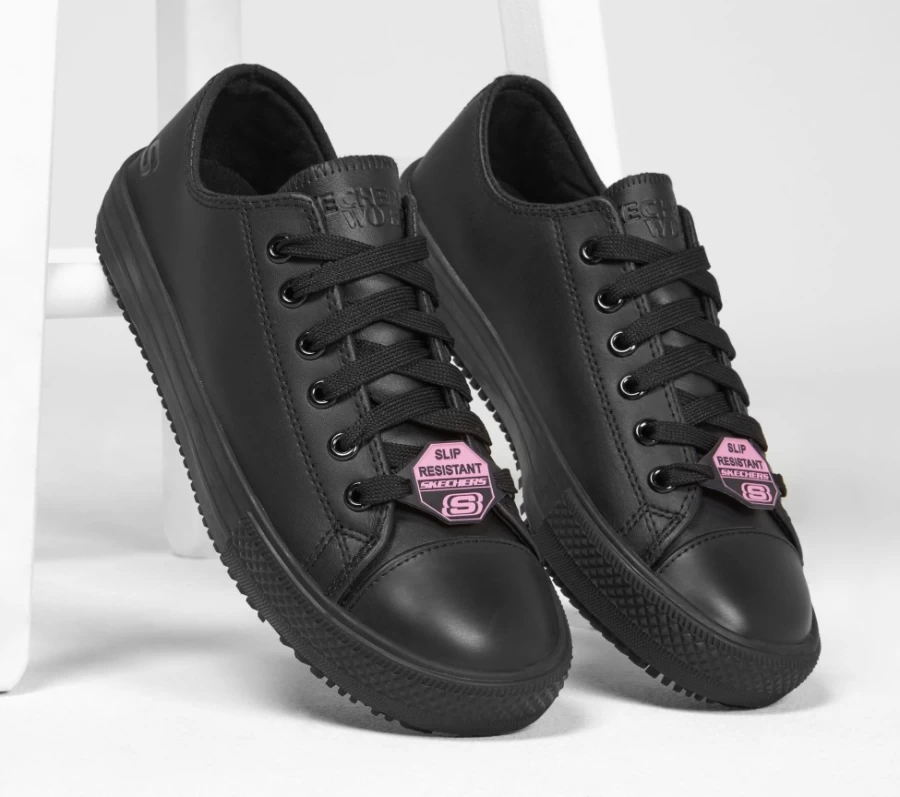 SKECHERS Women's Black Hardwood Work Shoes - Gibson Style
