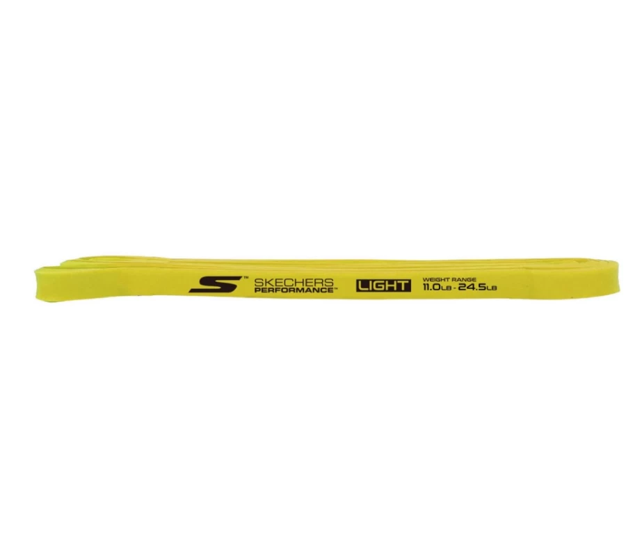 SKECHERS Men's Fitness Powerband Light Resistance Band - Yellow for Strength Training & Workouts