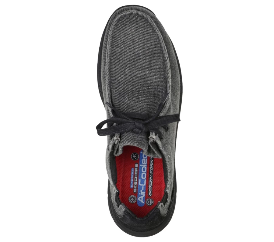SKECHERS Men's Otsego Work Boot with Alloy Toe - Black