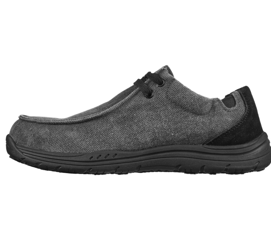 SKECHERS Men's Otsego Work Boot with Alloy Toe - Black