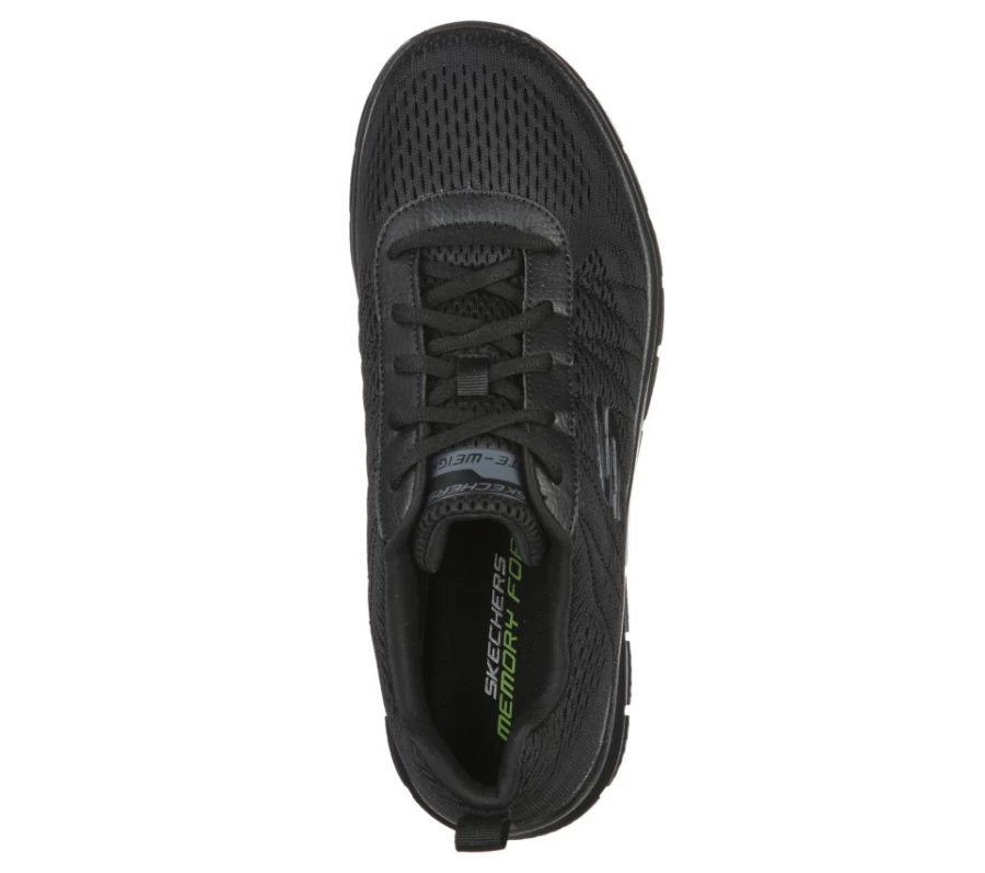 SKECHERS Men's Track - Moulton Black Athletic Shoes