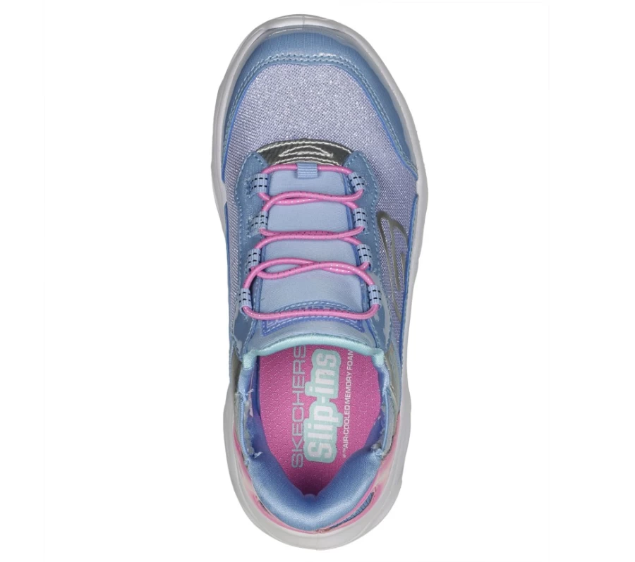 SKECHERS Kids' Slip-On Sneakers Flex Glide - Lightweight Comfort in Blue & Pink