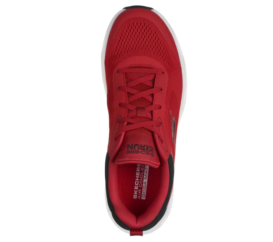SKECHERS Men's Go Run Swirl Tech Speed Running Shoes - Red/Black