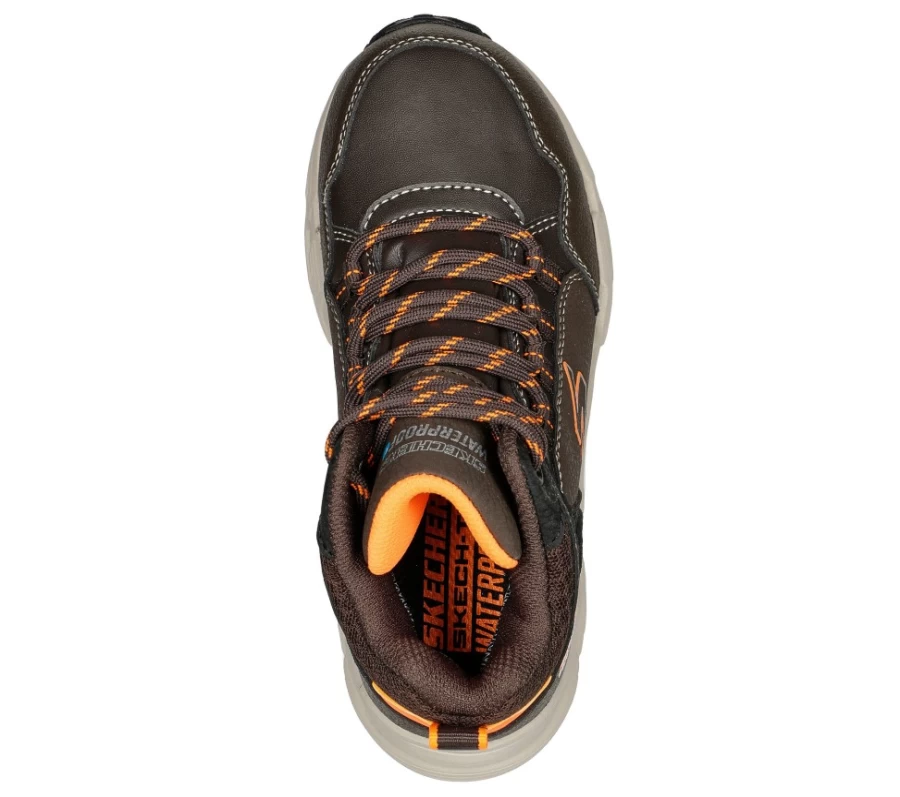 SKECHERS Kids' Chocolate & Orange Drollix - Brindor Sneakers