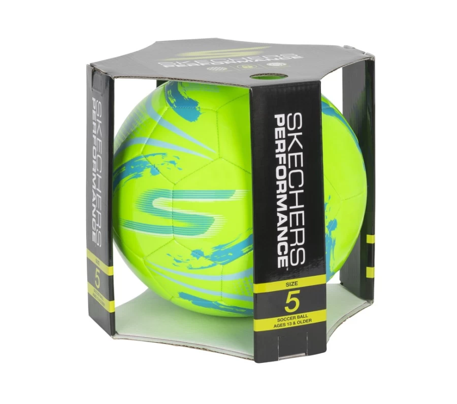 SKECHERS Men's Neon Lime / Multi Hex Brushed Size 5 Soccer Ball