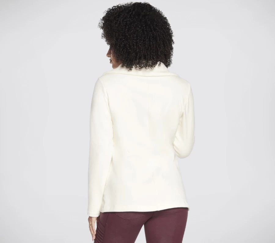 SKECHERS Women's Off White Snuggle Jacket - Cozy Comfort Outerwear