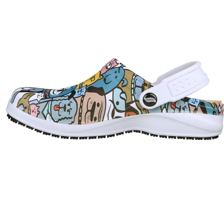 SKECHERS Women's Arch Fit Riverbound Petties Sneakers in White/Multi Color for Comfort and Style