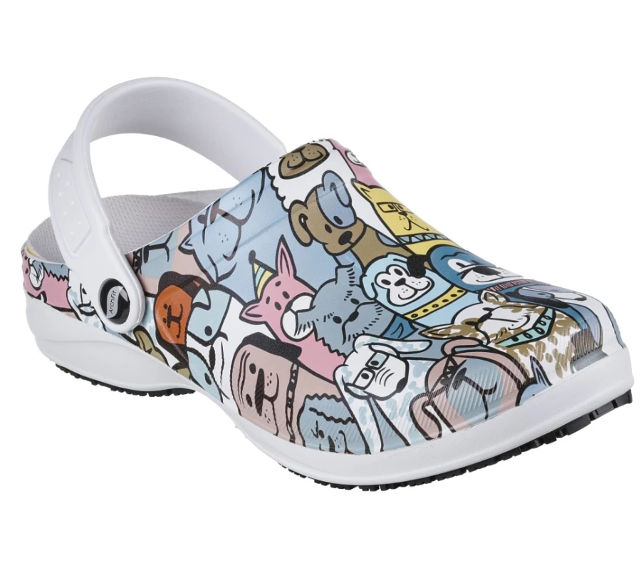 SKECHERS Women's Arch Fit Riverbound Petties Sneakers in White/Multi Color for Comfort and Style