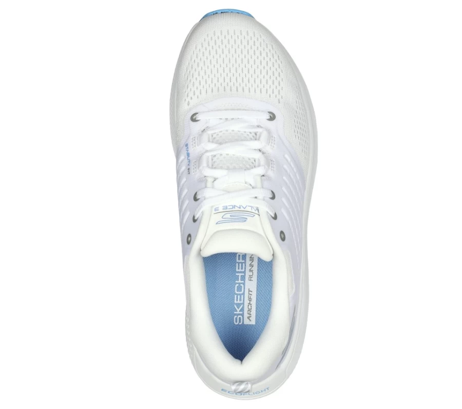 SKECHERS Women's Go Run Arch Fit Balance 3 - White Running Shoes for Comfort & Support
