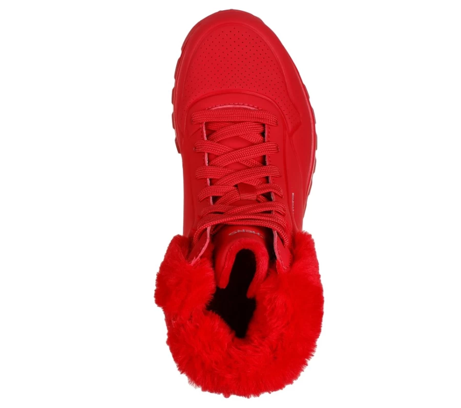 SKECHERS Women's Uno Rugged - Fall Air Sneakers in Red | Durable & Stylish Walking Shoes