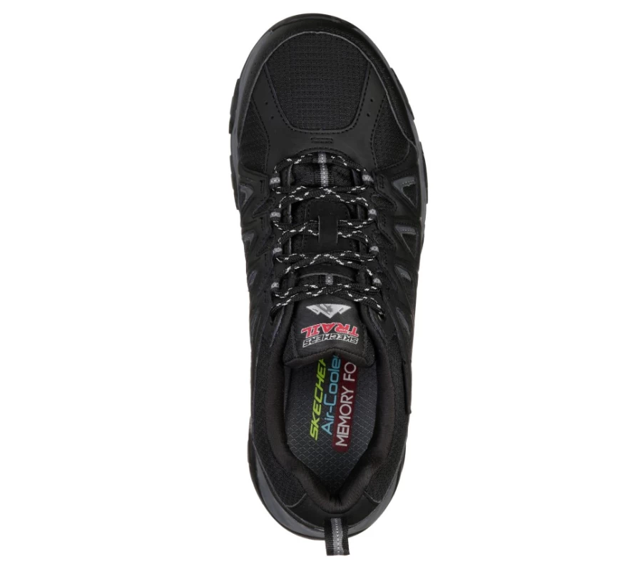SKECHERS Men's Terrabite Hiking Shoes in Black / Charcoal - Durable Trail Footwear