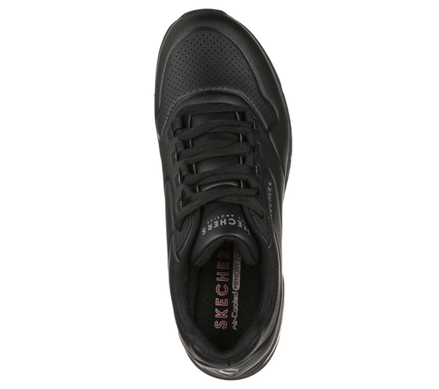 SKECHERS Women's Uno 2 - Air Around You Sneakers in Black | Lightweight Comfortable Walking Shoes