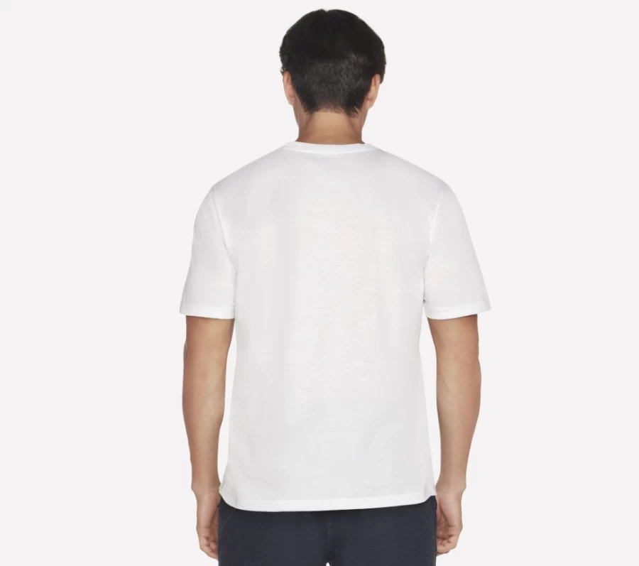 SKECHERS Men's Wave Break Tee - White Short Sleeve T-Shirt