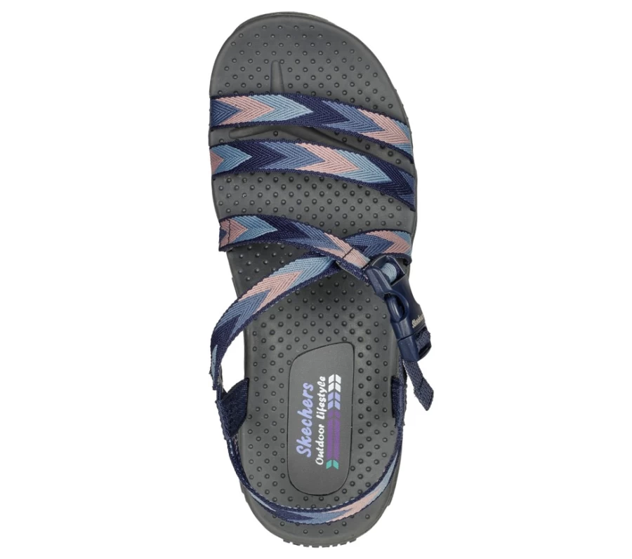 SKECHERS Women's Navy Reggae Beach Beauty Sneakers