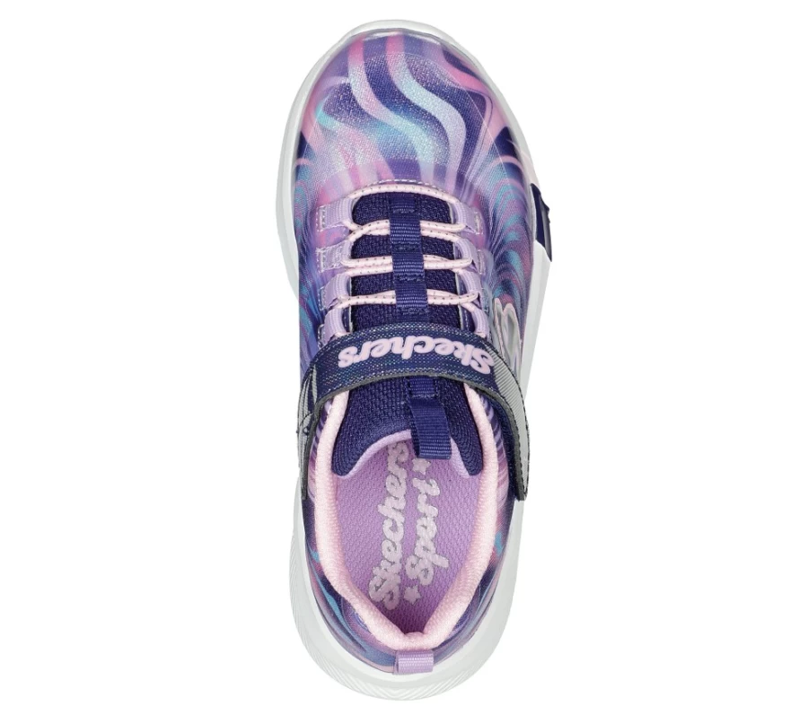 SKECHERS Kids Dreamy Lites Swirly Sweets Sneakers in Navy & Multi Colors