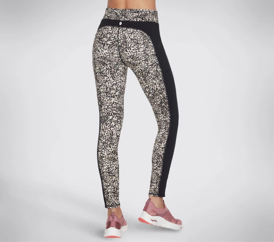 SKECHERS Women's Gostretch Mini Cheetah HW Legging in Brown/Tan