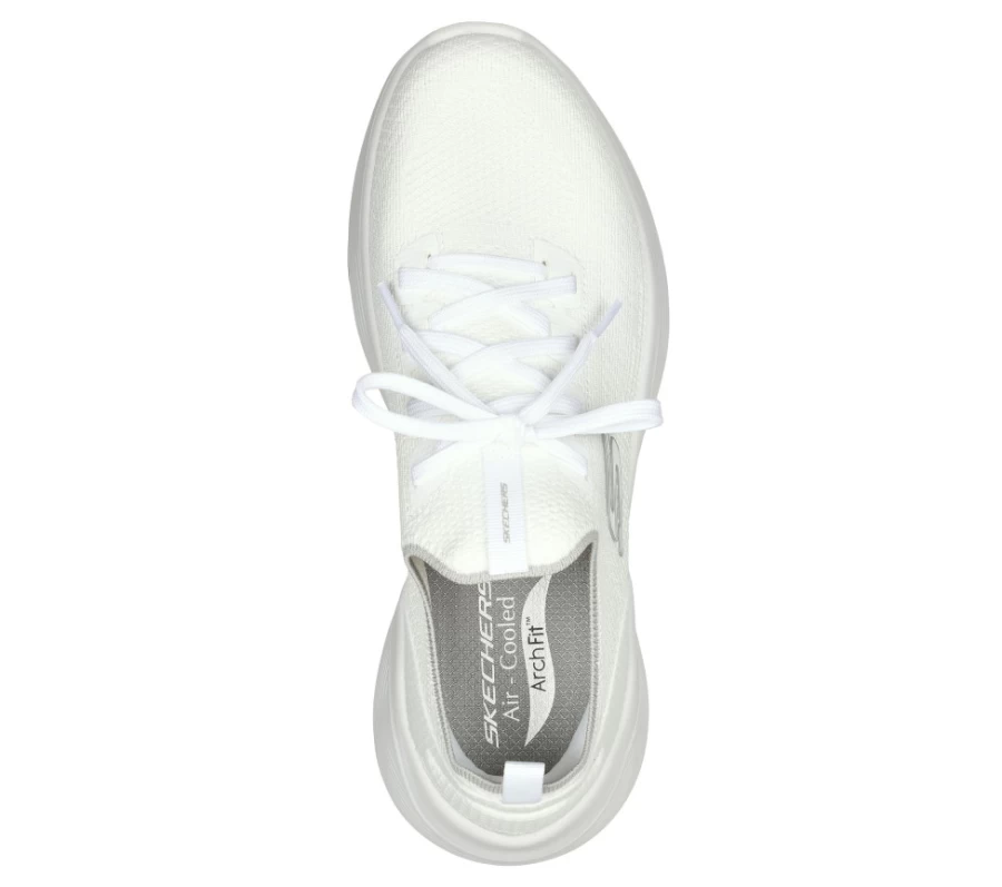 SKECHERS Men's Arch Fit Infinity - Stormlight White Gray Walking Shoes