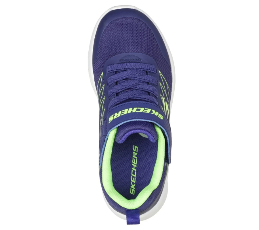 SKECHERS Kids Navy/Lime Microspec - Texlor Sneakers for Active Play