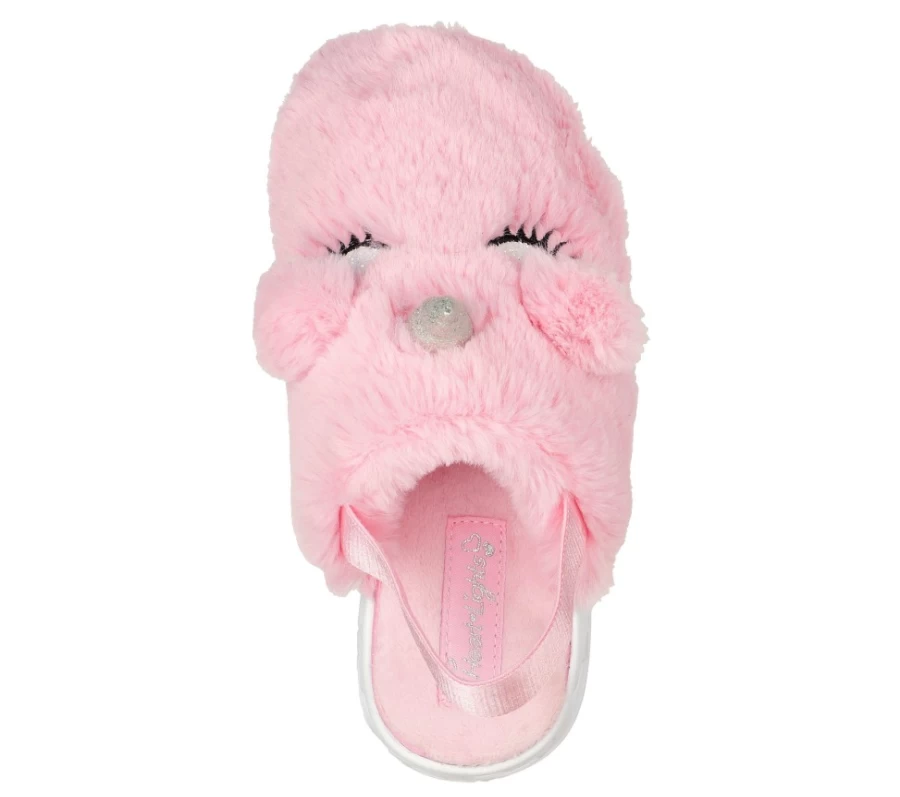 SKECHERS Kids Pink Heart Lights Sandals - Unicorn Snuggles Light-Up Shoes for Girls