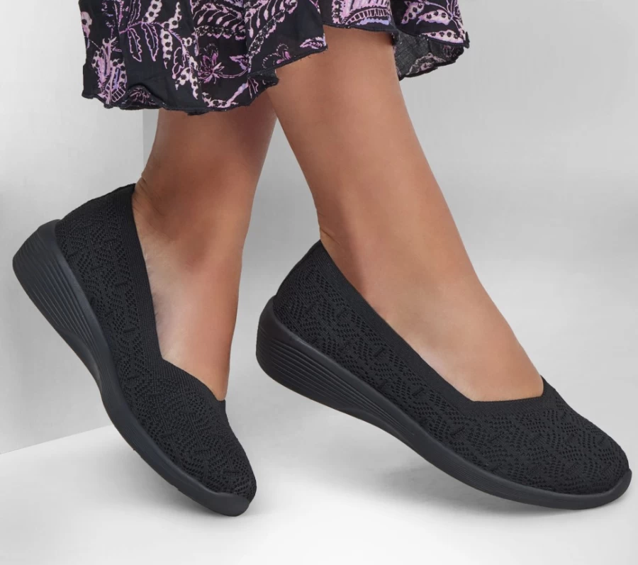 SKECHERS Women's Arya - For-Real Sneakers in Black