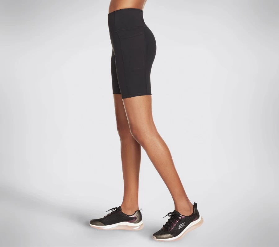 SKECHERS Women's Go Walk HW 8-Inch Black Walking Shorts