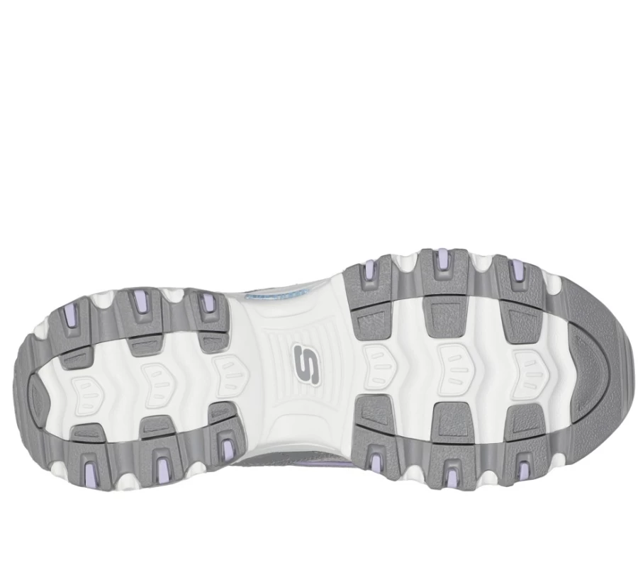 SKECHERS Women's D'Lites Glowing Path Sneakers in Gray & Multi Color