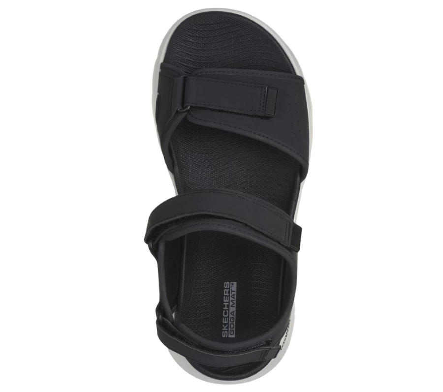 SKECHERS Men's Go Walk Flex Sandal - Antigua Beach in Black | Comfortable Walking Sandals