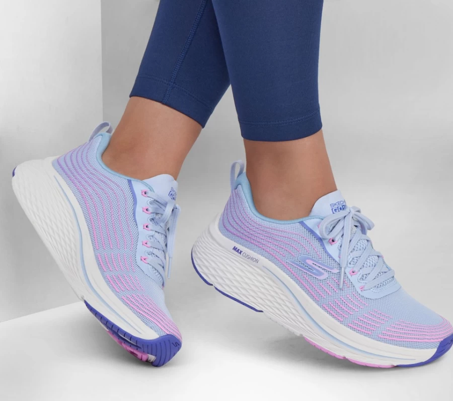 SKECHERS Women's Max Cushioning Elite 2.0 Running Shoes - Light Blue & Pink