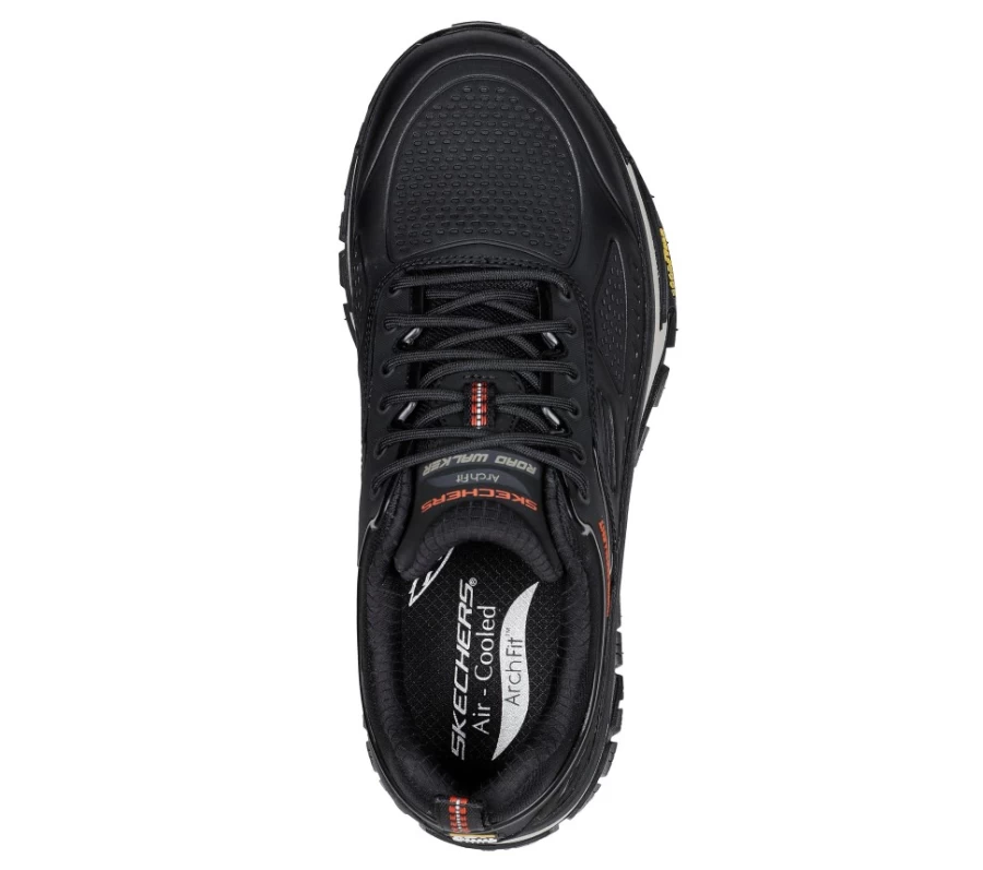 SKECHERS Men's Arch Fit Road Walker - Recon Relaxed Fit Walking Shoes in Black