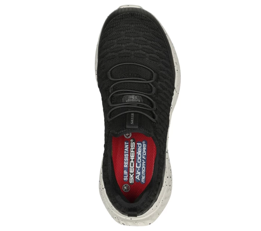 SKECHERS Women's Tilido Ct Work Shoes in Black & White