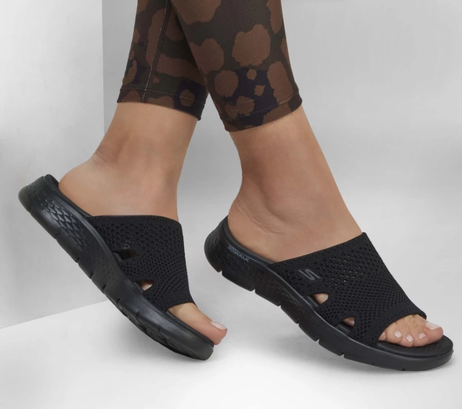 SKECHERS Women's Go Walk Flex Elation Sandals - Black | Comfortable Walking Shoes