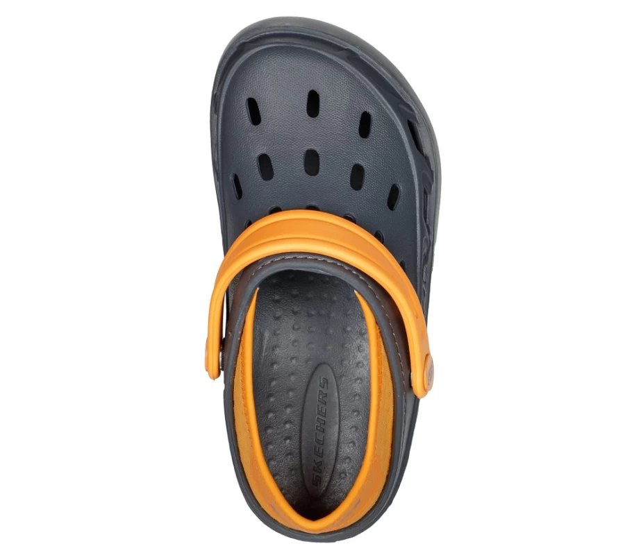 SKECHERS Kids' Foamies Swifters II Sneakers - Charcoal & Orange Athletic Shoes for Children