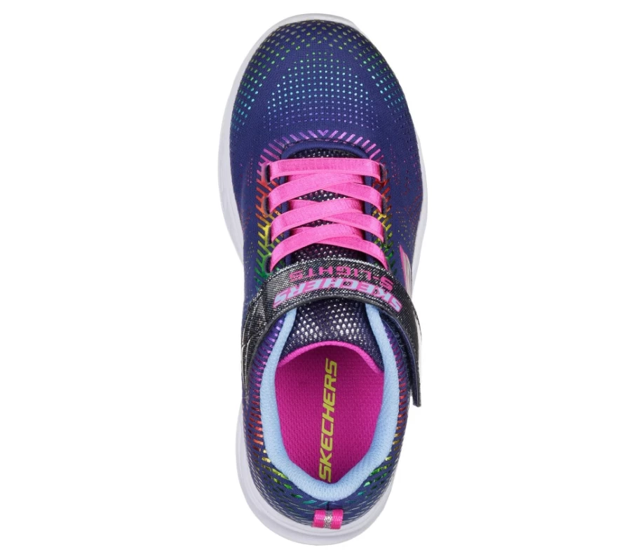 SKECHERS Kids Litebeams Gleam N' Dream Sneakers in Navy/Multi - S Lights Collection