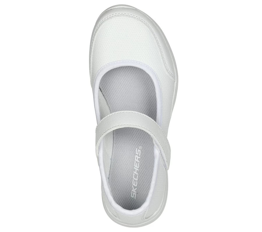 SKECHERS Kids Microstrides - Recess Rules White Sneakers for School & Play
