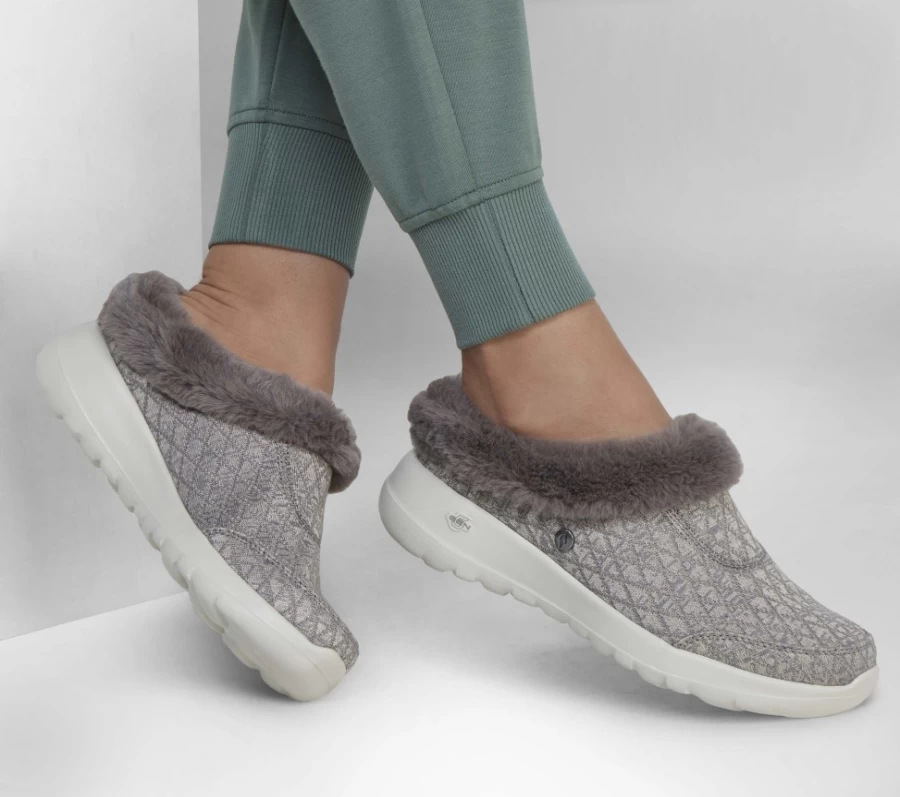 SKECHERS Women's Taupe On-The-Go Joy Total Dream Comfortable Walking Shoes