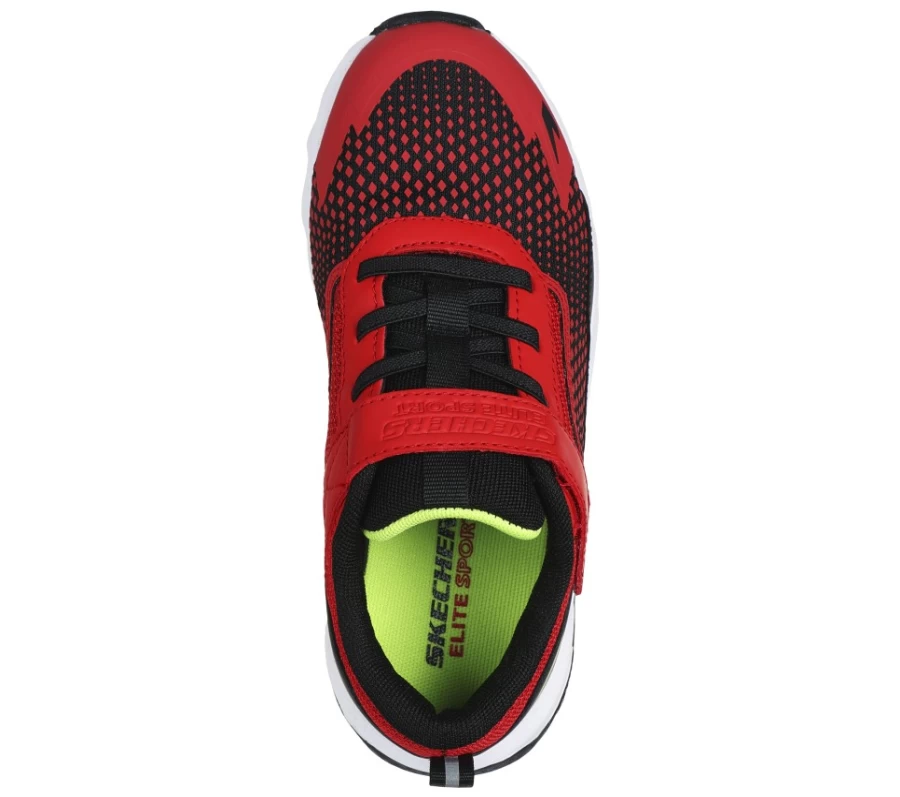 SKECHERS Kids Red & Black Elite Sport Tread Sneakers for Active Children