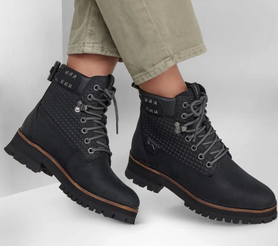 SKECHERS Women's Lumber Jill - Mulberry Sneakers in Black | Comfortable & Stylish Footwear