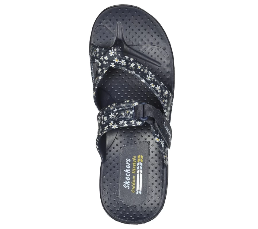 SKECHERS Women's Foamies Reggae - Stay Daisy Slip-On Sneakers in Navy