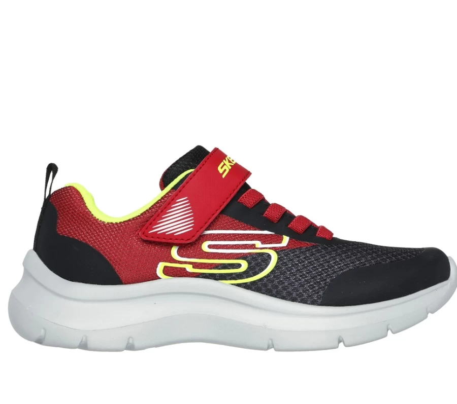 SKECHERS Kids Skech Fast - Solar-Squad Sneakers in Red/Black | Lightweight Comfortable Shoes for Active Children