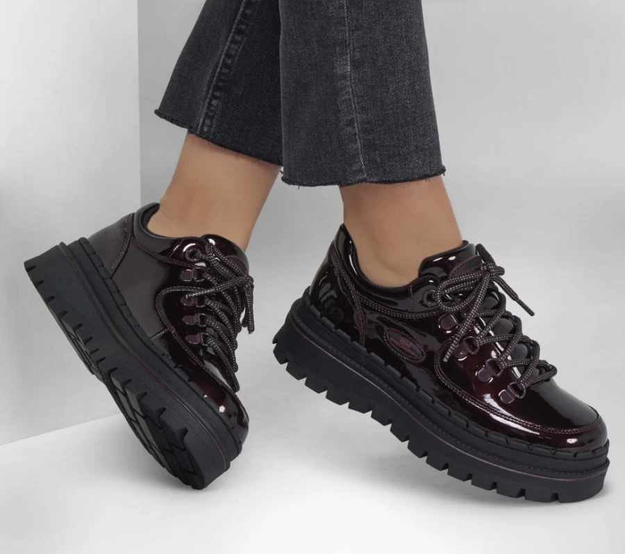 SKECHERS Women's Burgundy Jammers - Cool Block Athletic Shoes