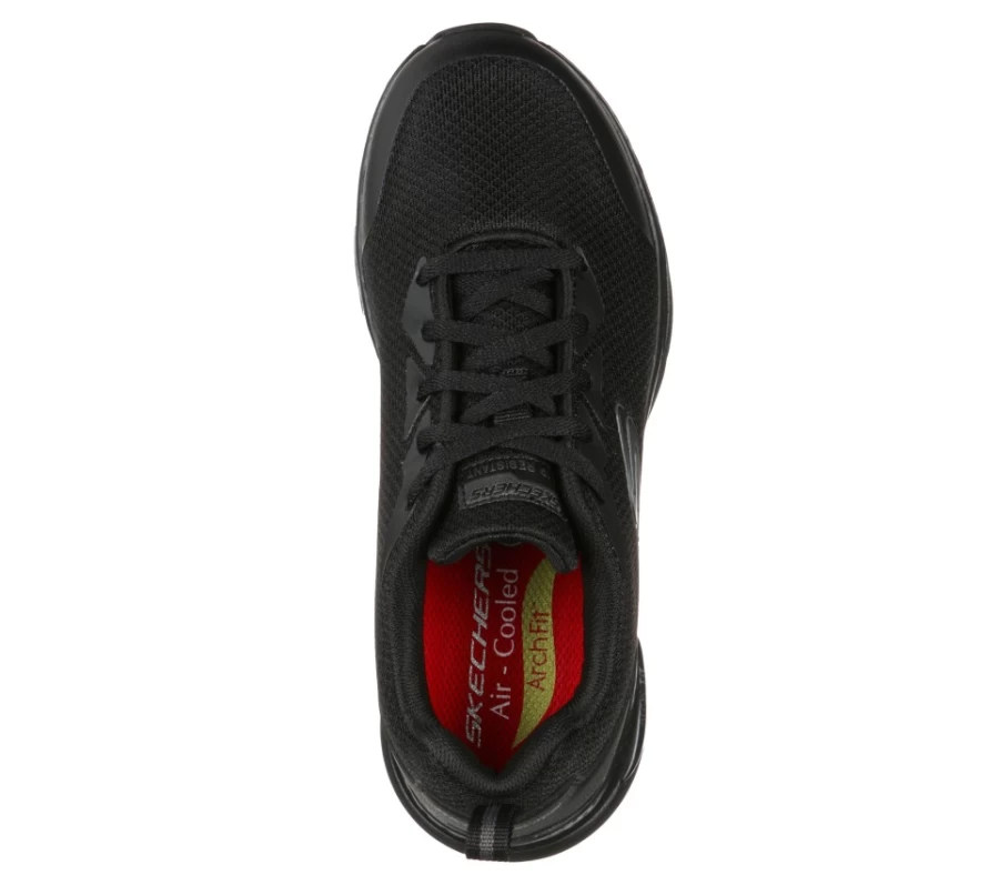 SKECHERS Women's Arch Fit Sr Black Work Shoes for Comfort & Support